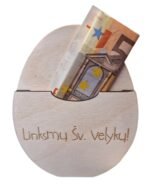 Medinė Pinigų Dėžutė Vokelis Linksmų Velykų