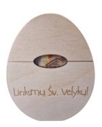 Medinė Pinigų Dėžutė Vokelis Linksmų Velykų