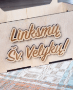 Medinis krepšelis dėžutė Velykiniams kiaušiniams