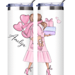 Termo gertuvė su vardu - Mergina ir balionai