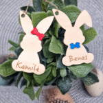 Personalizuota pakabinama dekoracija pakabukas dovanoms Velykų Zuikis