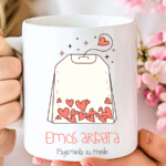 Personalizuotas Vardinis Puodelis Arbata pagaminta su meile