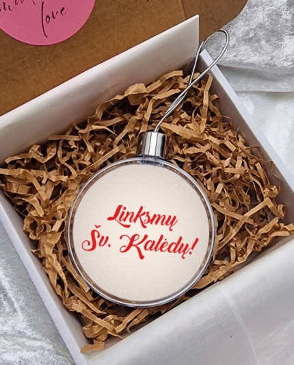 Personalizuotas kalėdinis žaisliukas su Vardais Nuorodos