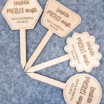 Personalizuotas žymeklis augalams vestuvių svečių dovanoms