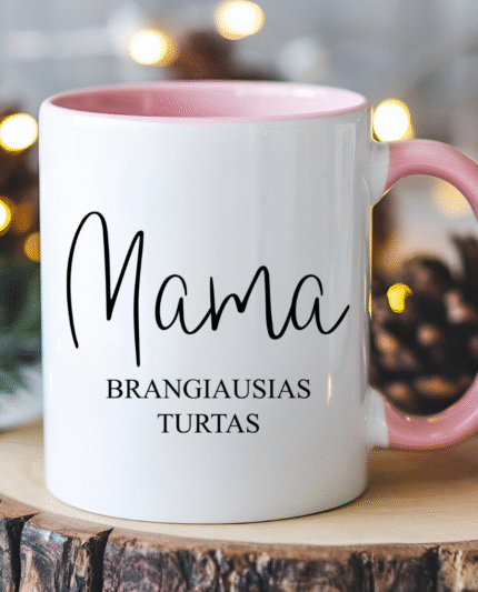 Puodelis mamai Mama Brangiausias turtas