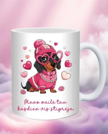 Puodelis Valentino dienai Meilė vis stiprėja