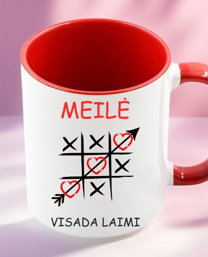 Puodelis Valentino dienai Meilė visada laimi