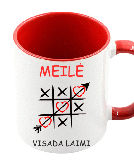 Puodelis Valentino dienai Meilė visada laimi
