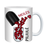Puodelis Valentino dienai Meilės Piliulė