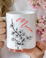 Puodelis mamai Mama Sakuros žiedai