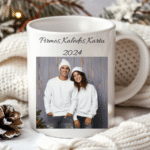 Puodelis su Jūsų pasirinkta nuotrauka Pirmos Kalėdos kartu