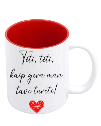 Puodelis tėčiui Tėti tėti kaip gera man tave turėti