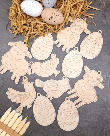 Spalvinimo rinkinys vaikams Velykiniai ornamentai pakabukai