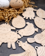 Spalvinimo rinkinys vaikams Velykiniai ornamentai pakabukai
