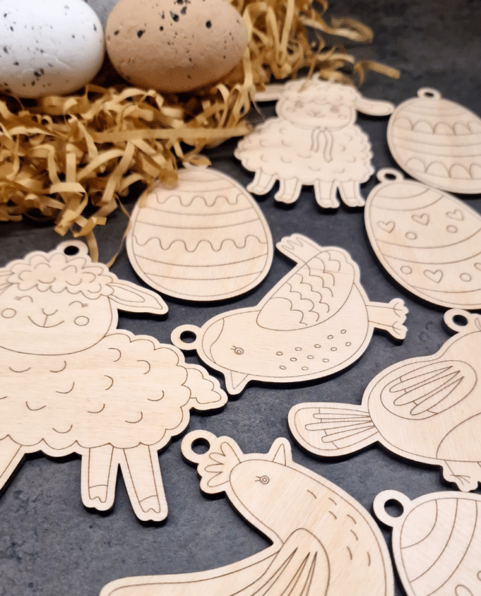 Spalvinimo rinkinys vaikams Velykiniai ornamentai pakabukai