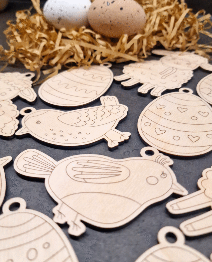 Spalvinimo rinkinys vaikams Velykiniai ornamentai pakabukai