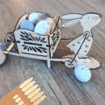 Velykų dekoracija kiaušiniams su pieštukais Kiškė