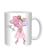 Personalizuotas puodelis su vardu Mergina su balionais