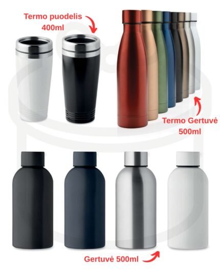 Graviruota termo gertuvė su vardu 500ml