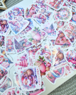 Lipdukai vaikams Rožinės Kalėdos 20 vnt.