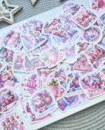 Lipdukai vaikams Rožinės Kalėdos 20 vnt.