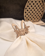 Mediniai servetėlių žiedai Velykų zuikis