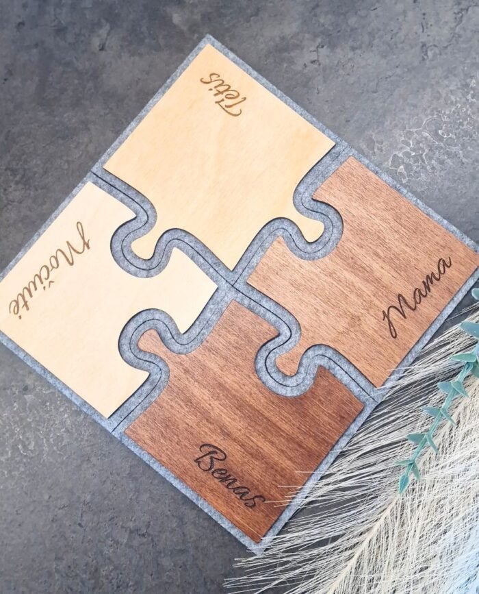 Personalizuoti vardiniai veltinio padėkliukai Dėlionė Puzzle