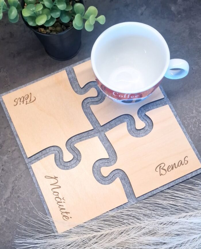 Personalizuoti vardiniai veltinio padėkliukai Dėlionė Puzzle