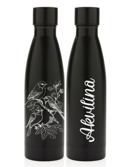 Graviruota termo gertuvė su vardu Paukščiai, 500ml