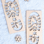 Kalėdų senelio bato trafaretas