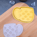 Sausainių formelė Puodelis su gėlėmis