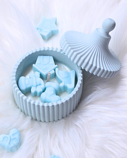 Rankų darbo sojų žvakė Kalėdų šiluma