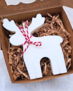 Christmas handmade soy wax candle Reindeer