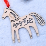 Kalėdiniai eglutės žaisliukai Kaimiškas arkliukas