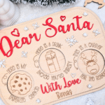 Užkandžių padėklas Kalėdų seneliui ir jo elniui