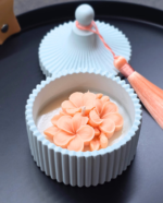 Handmade soy wax candle in a jar