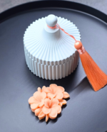 Handmade soy wax candle in a jar