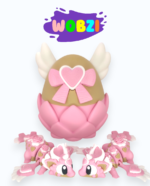 3D žaisliukas Drakoniukas su kiaušiniu "Širdelė"