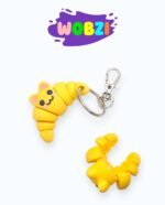 3D Raktų pakabukas ar žaisliukas „Kruasanas“