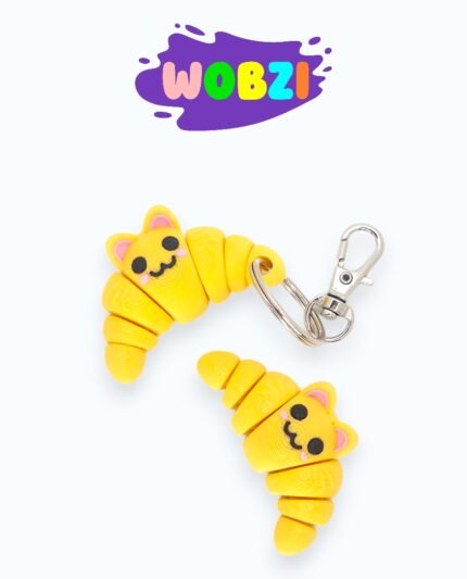 3D Raktų pakabukas ar žaisliukas „Kruasanas“